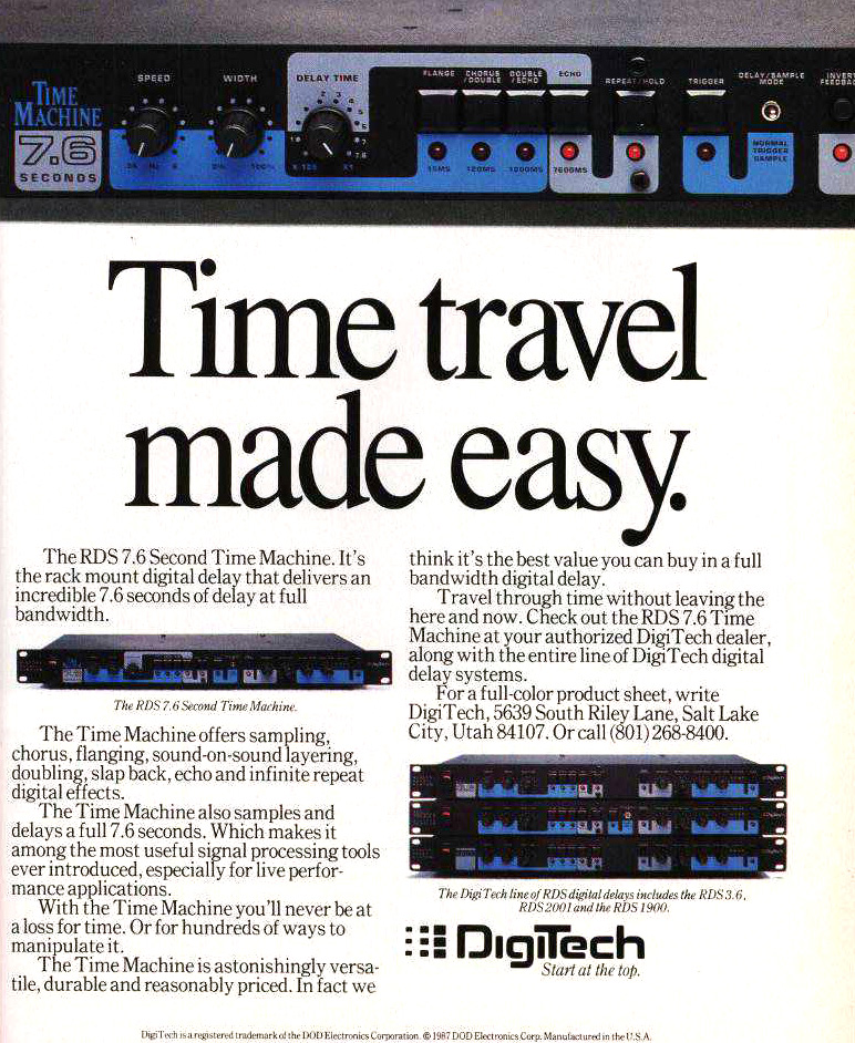digitech time machine advert